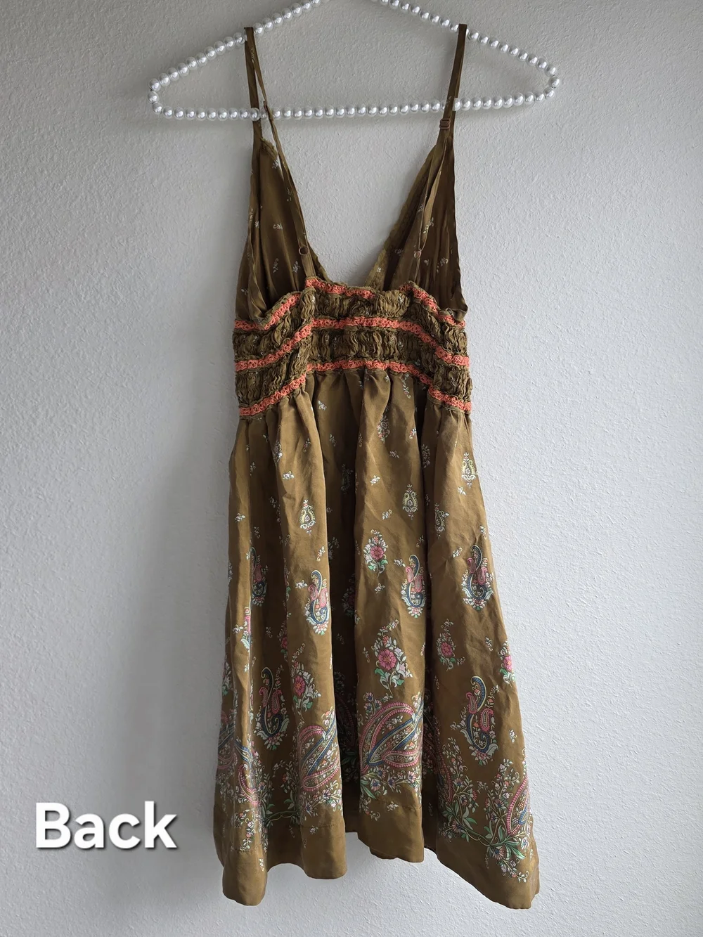 Free People Boho Paisley Floral Silk Dress - Picture 2 of 8